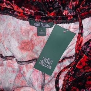 NWT velvet rose print sundress